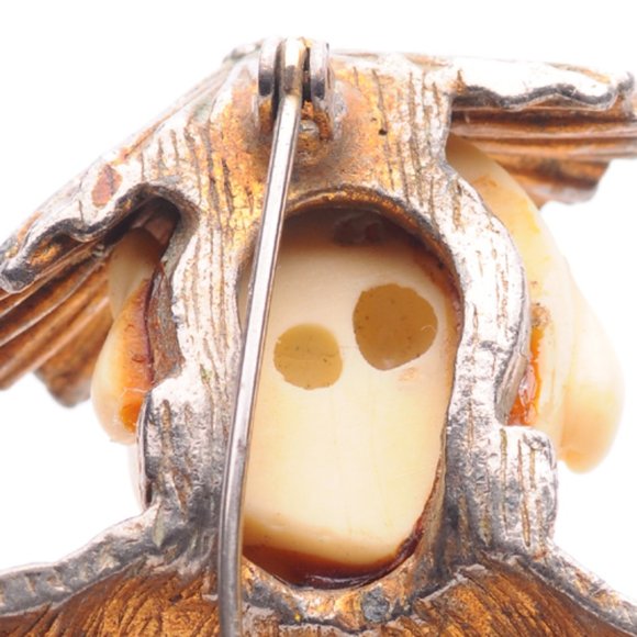 Rare Har Laughing Chinaman Brooch with Rhinestones - Picture 4 of 8